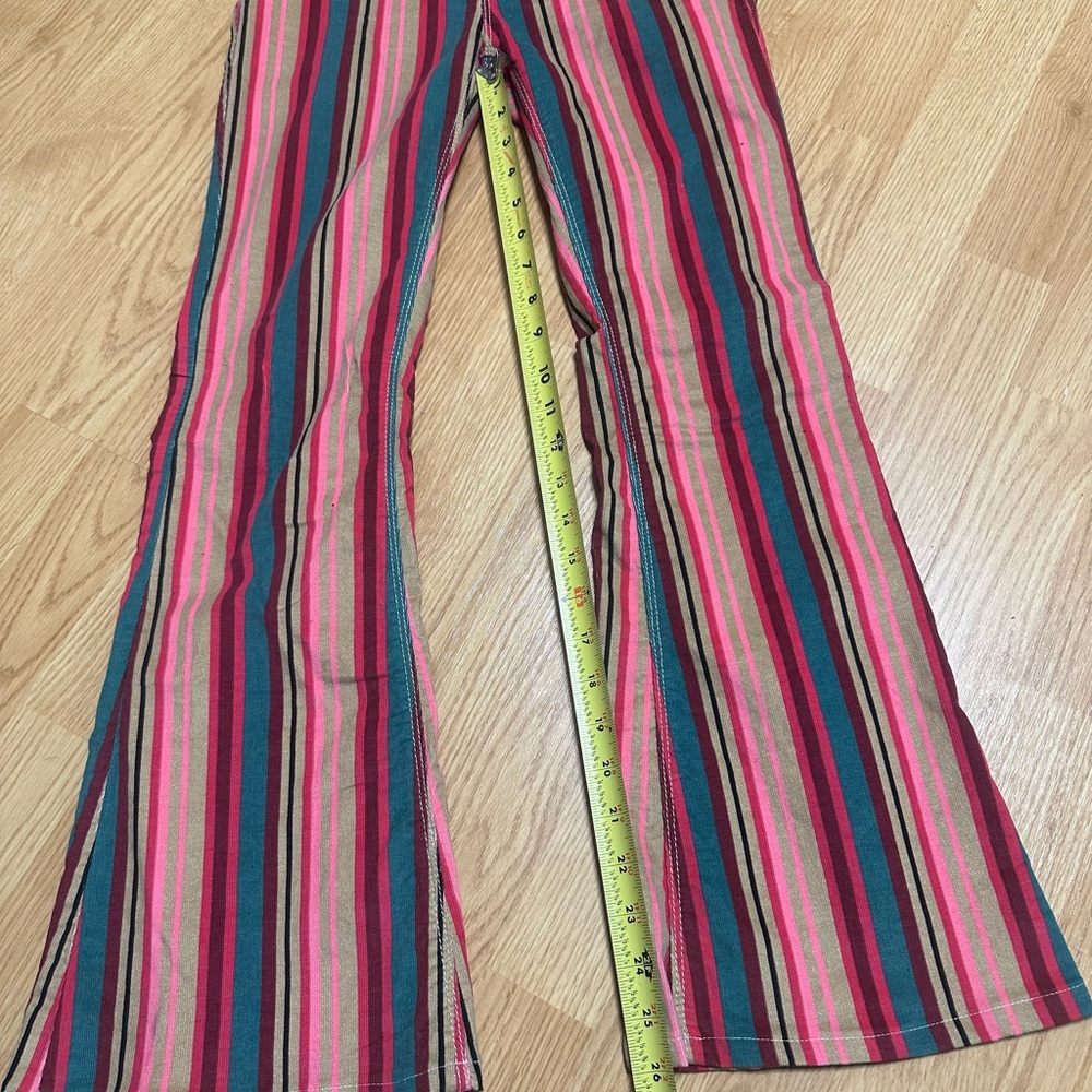 Striped Flare Pants - Pink Multicolor - Picture 3 of 9